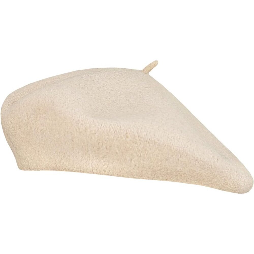 Women Wool Beret Hat French Style Solid Color Stylish Warm Autumn Spring